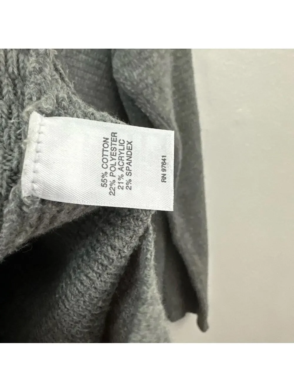 J. Jill Women’s Grey V-Neck Long Sleeve Sweater Size 1X - Picture 4 of 5